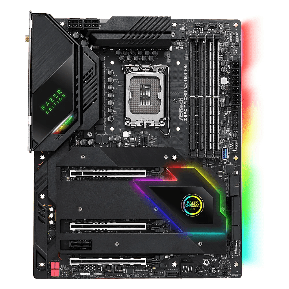 ASRock Z690 Taichi Razer Edition Intel 600 Series ATX Motherboard | 90 - MXBIA0 - A0UAYZ | - Vektra Computers LLC ASRock Z690 Taichi Razer Edition Intel 600 Series ATX Motherboard | 90 - MXBIA0 - A0UAYZ | - Vektra Computers LLC